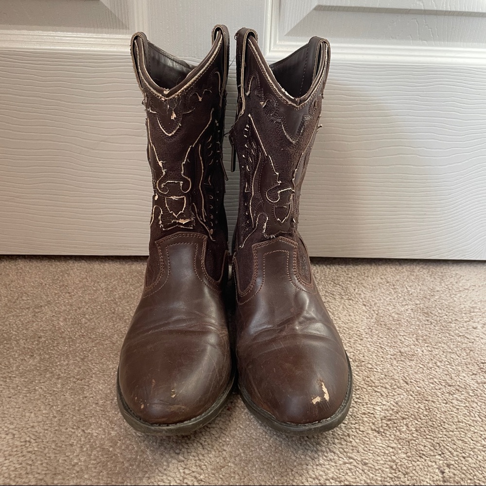 Frye Western Perforated Ankle High Boots - Picture 5 of 11